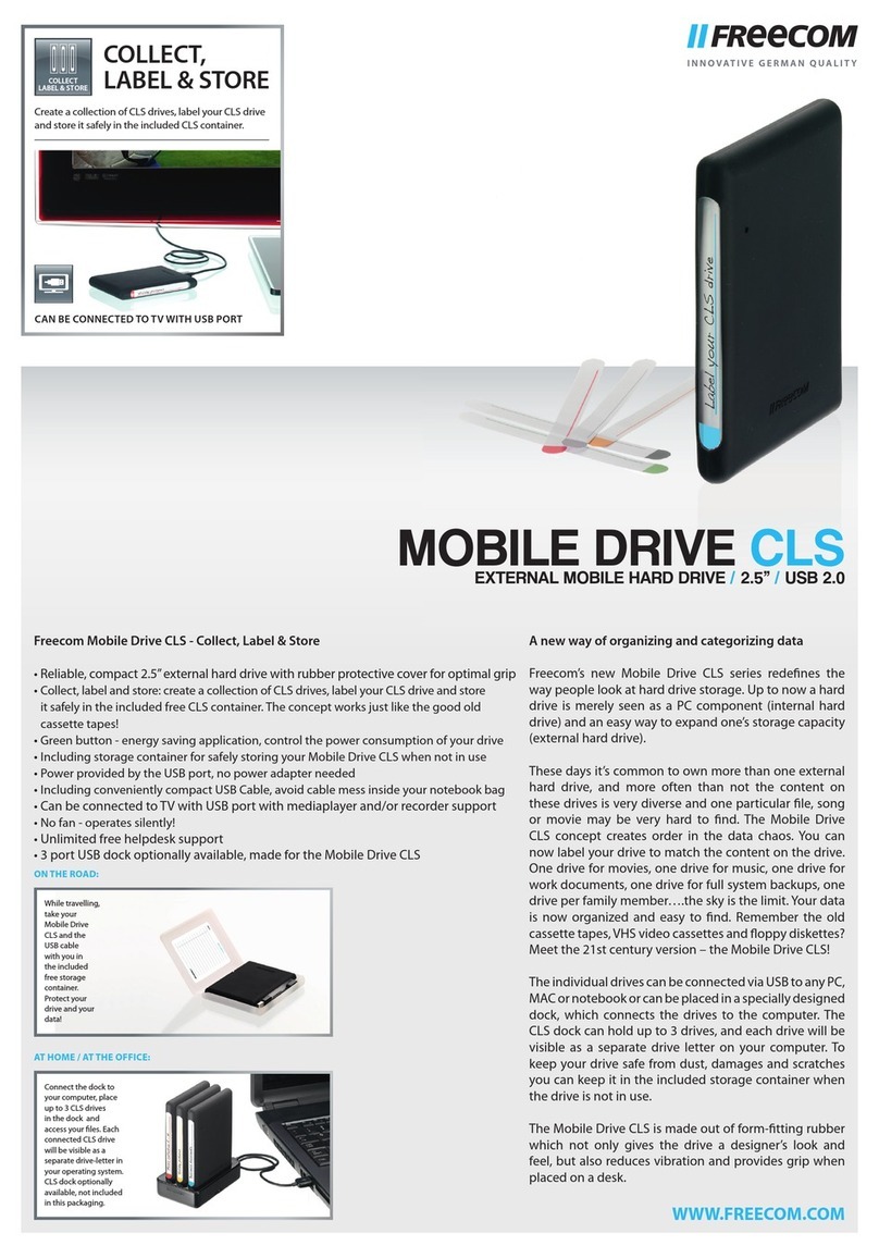 Freecom MOBILE DRIVE CLS User manual
