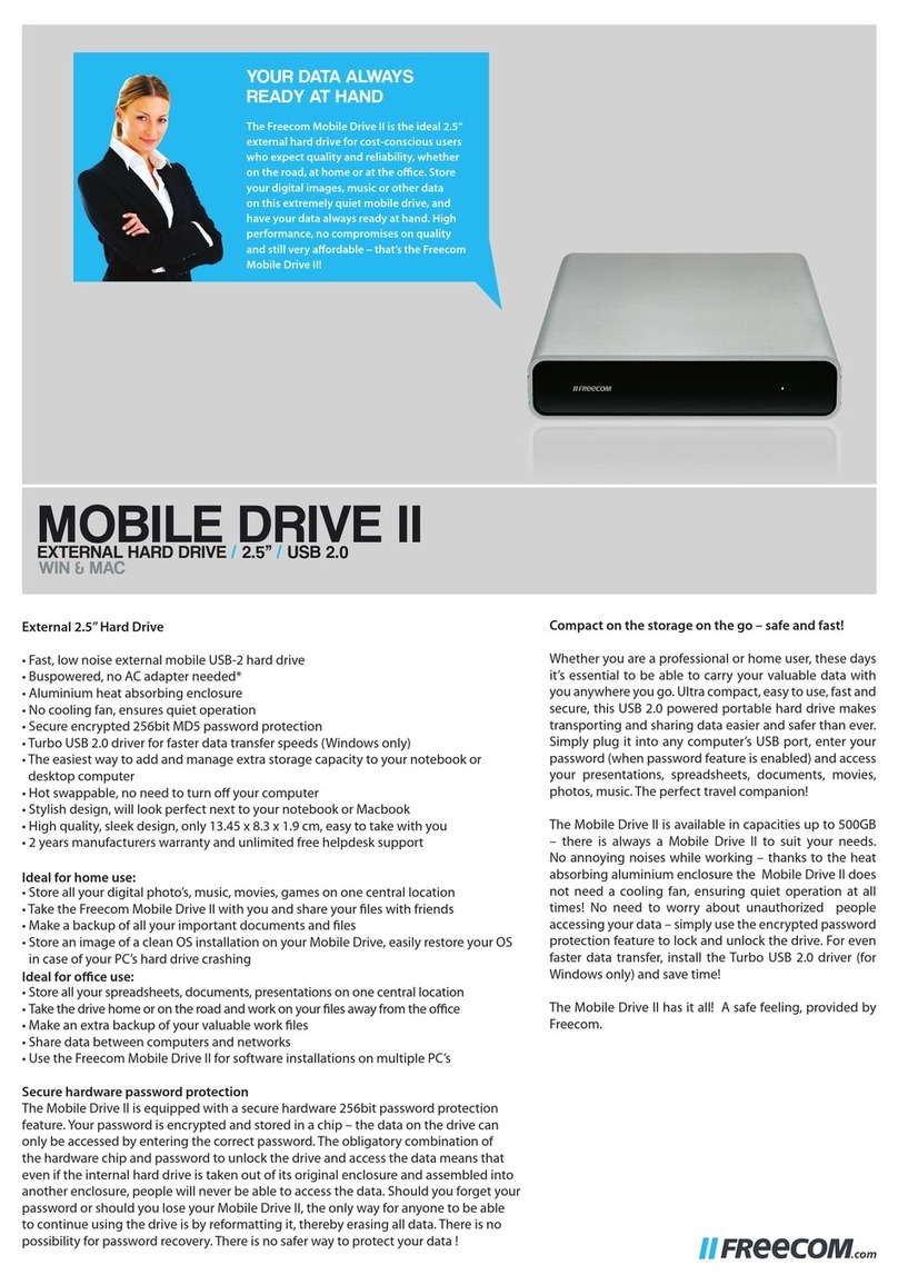 Freecom Mobile Drive II datasheet
