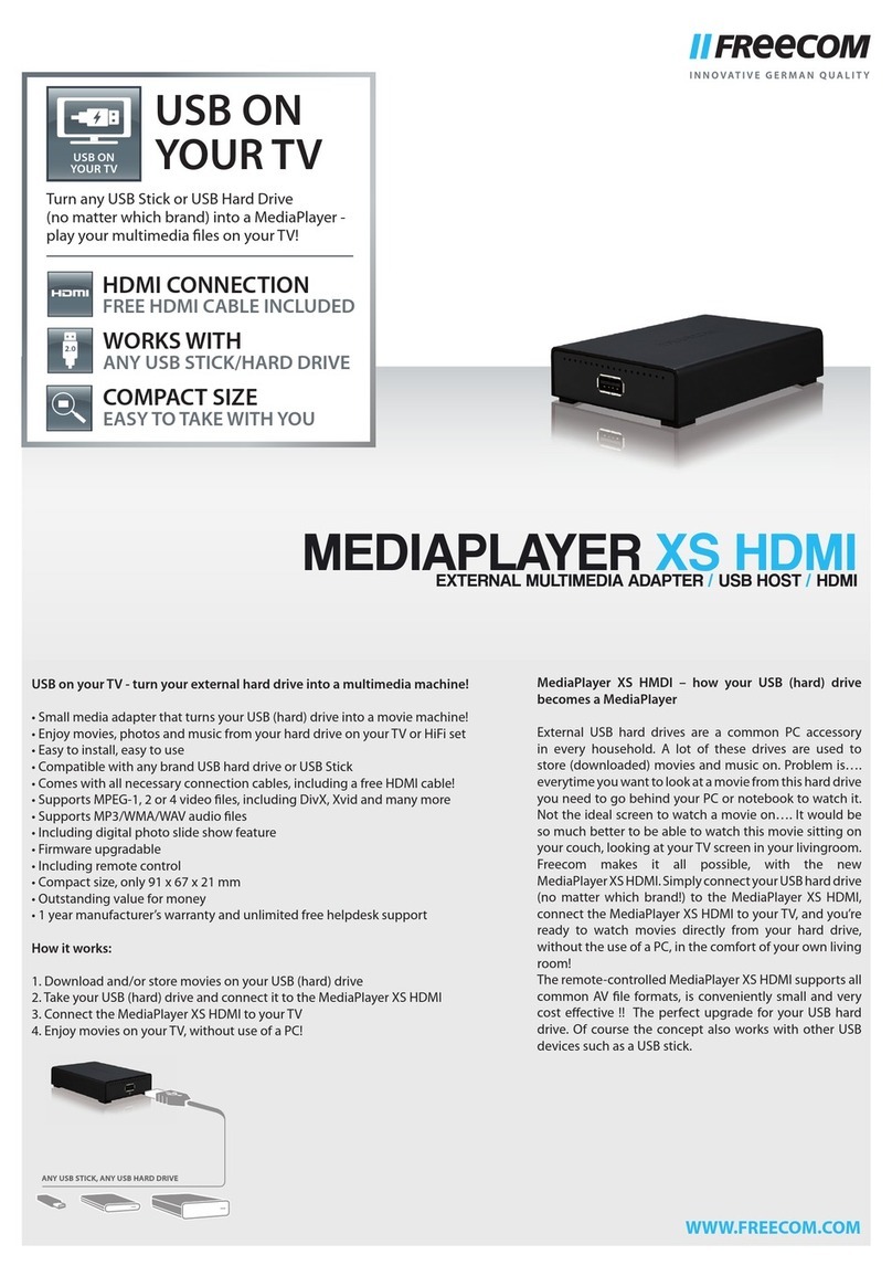 Freecom MEDIAPLAYER XS HDMI datasheet