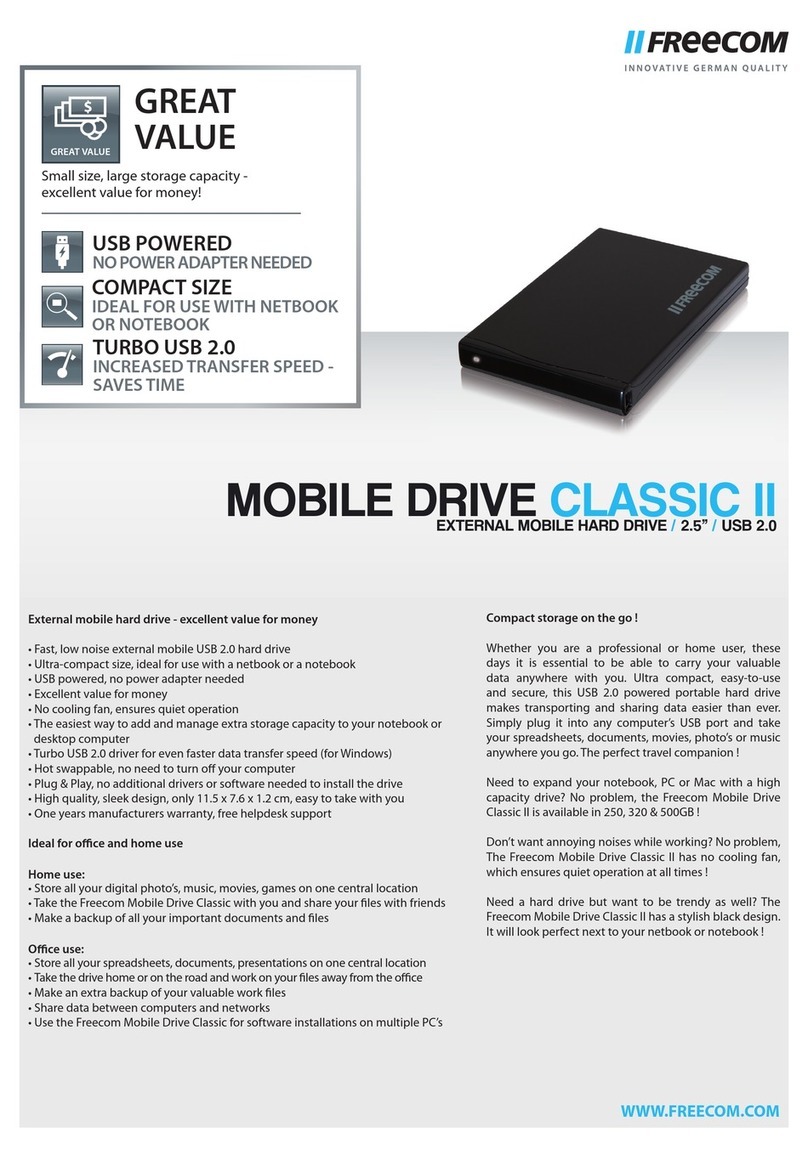 Freecom MOBILE DRIVE CLASSIC II User manual