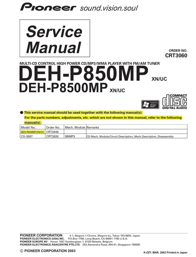 Pioneer DEH-P850MP User manual