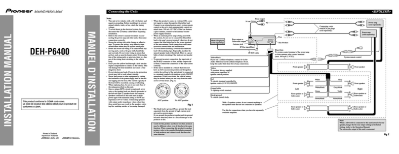 Pioneer DEH-P6400 installation manual