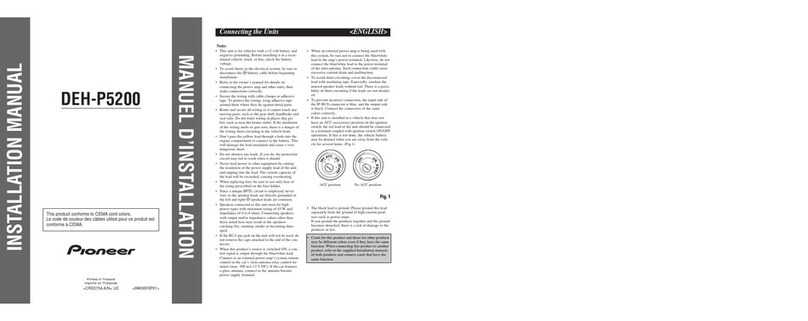 Pioneer DEH-P5200 User manual