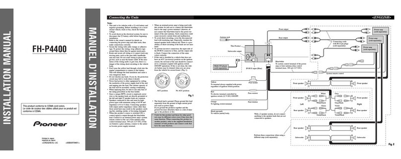 Pioneer FH-P4400 installation manual