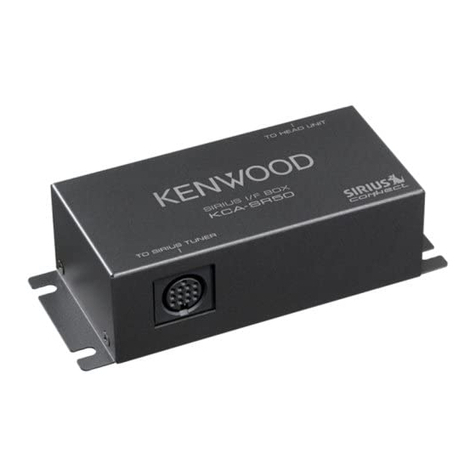 Kenwood KCA-SR50 - Complete Sirius Satellite Radio... User manual Kenwood KCA-SR50 - Complete Sirius Satellite Radio... User manual