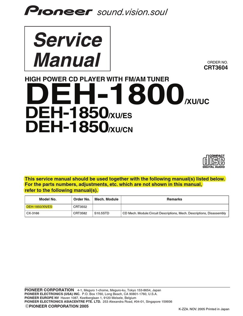 Pioneer DEH-1800 Service manual