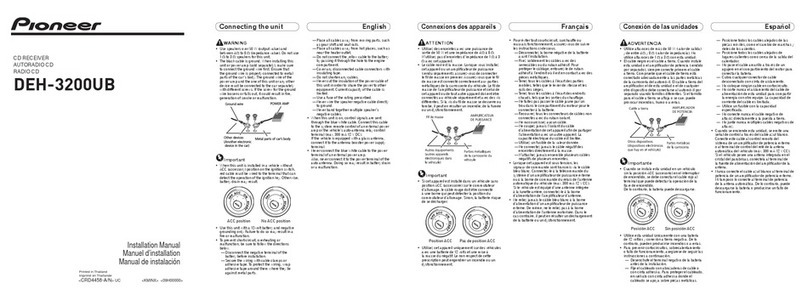 Pioneer DEH-3200UB installation manual