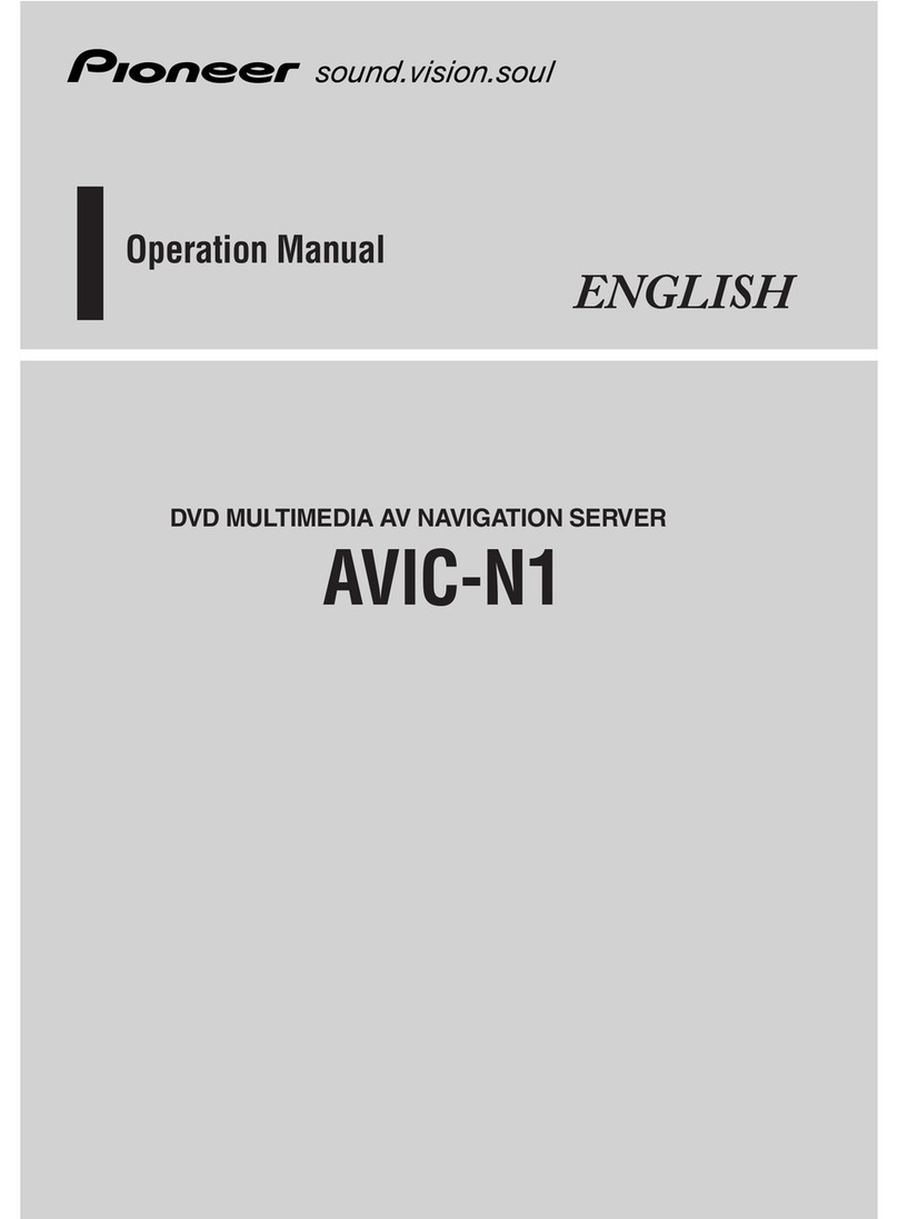 Pioneer AVIC N1 - Navigation System With DVD player Operation manual Pioneer AVIC N1 - Navigation System With DVD player Operation manual