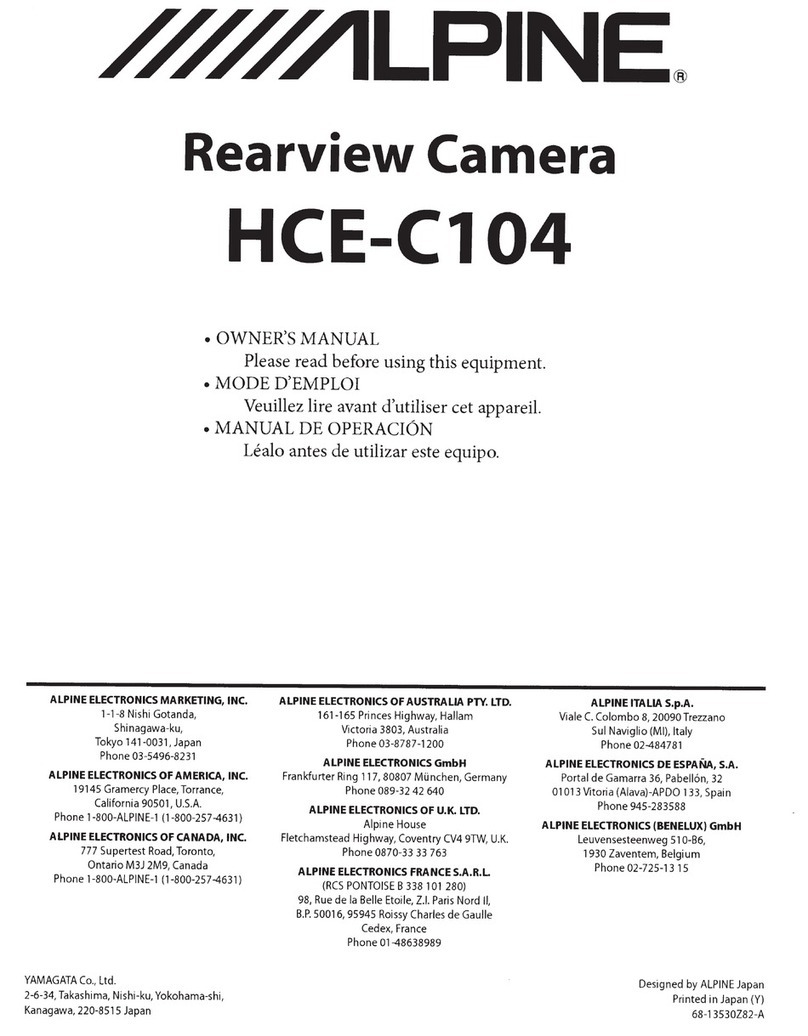 Alpine HCE-C104 User manual