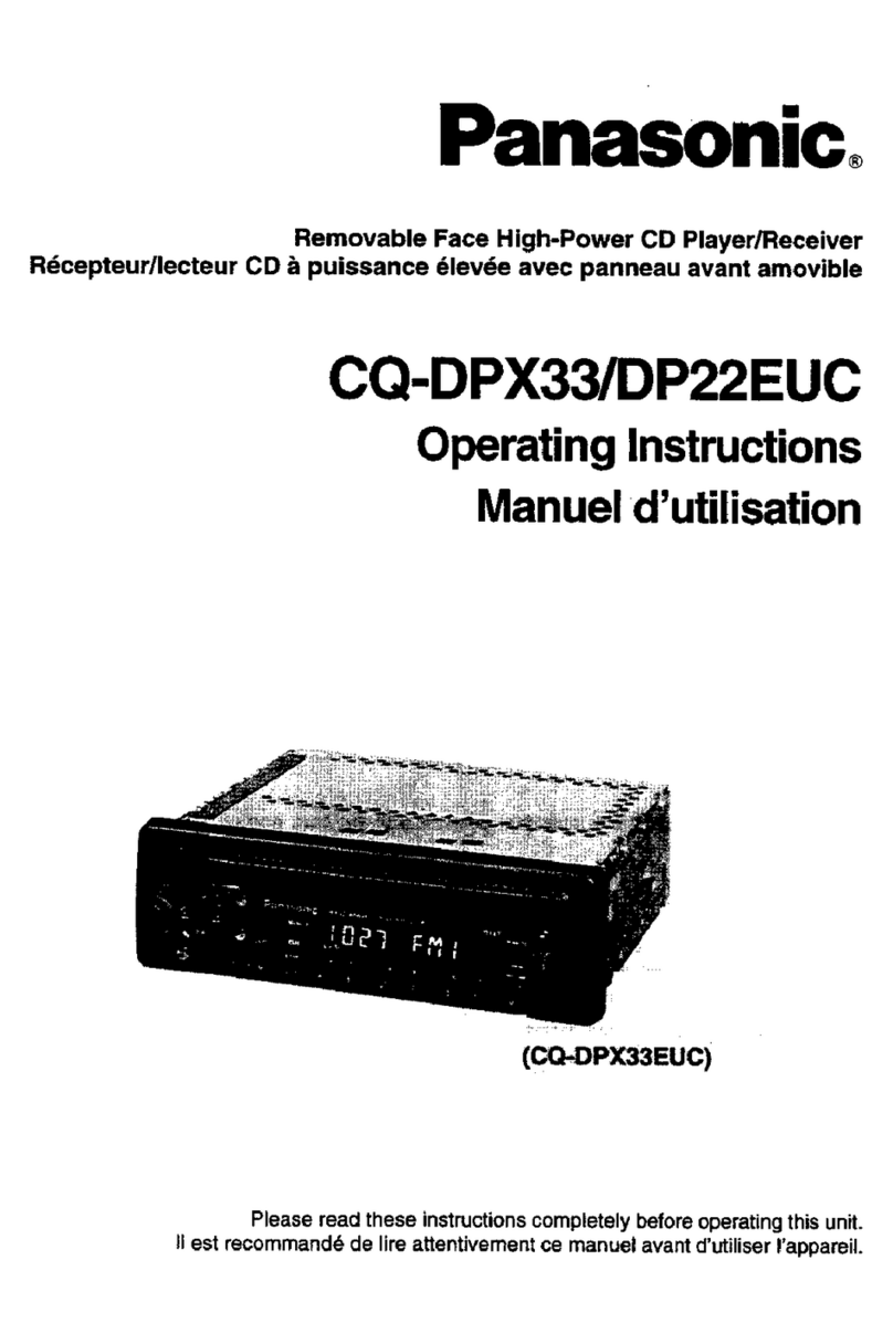 Panasonic CQ-DPX33 operating instructions