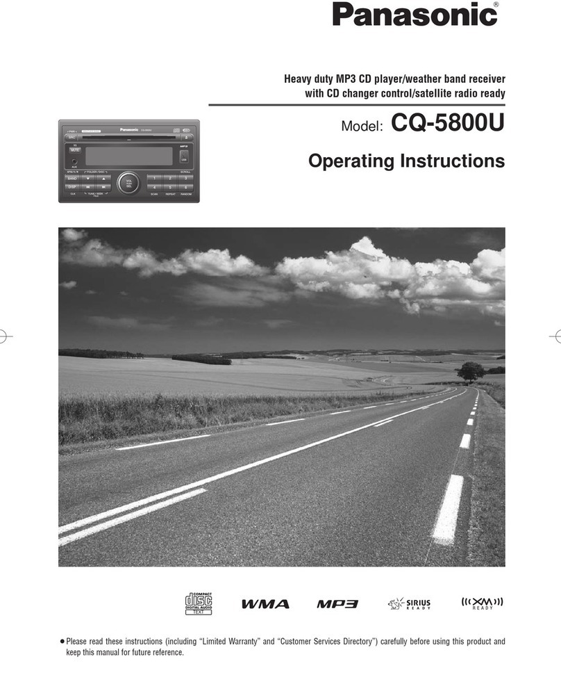 Panasonic CQ-5800U - Double DIN Heavy Duty MP3 operating instructions
