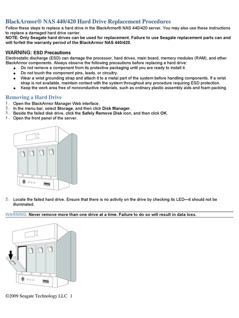 Seagate BlackArmor NAS 440 Use and care manual