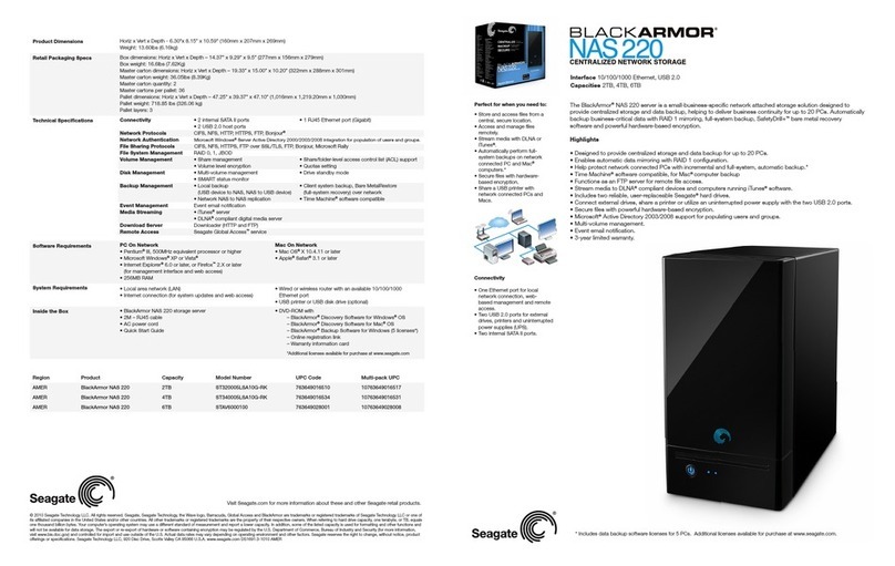 Seagate BlackArmor NAS 220 User manual