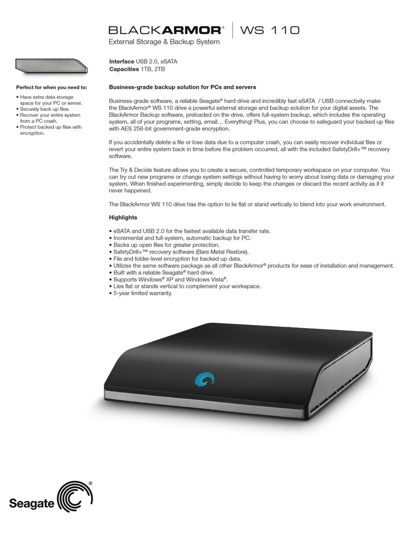 Seagate BlackArmor WS 110 User manual
