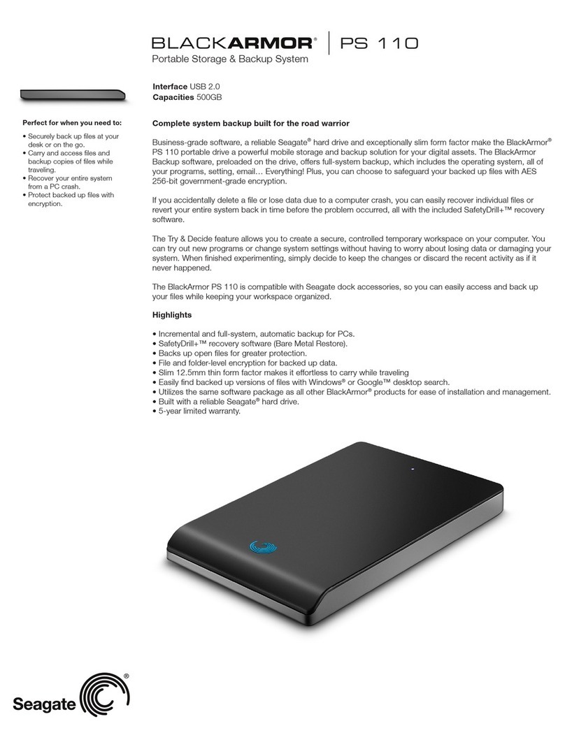 Seagate ST905003BPA1E1-RK - Maxtor BlackArmor 500 GB External Hard... User manual
