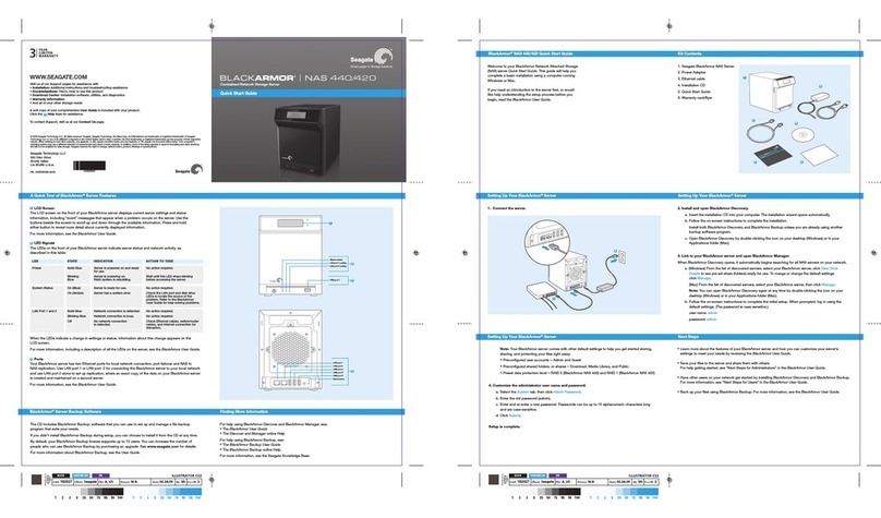 Seagate NAS 400 quick start guide