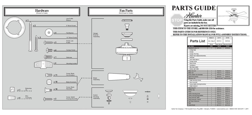Hunter 20179 Parts guide
