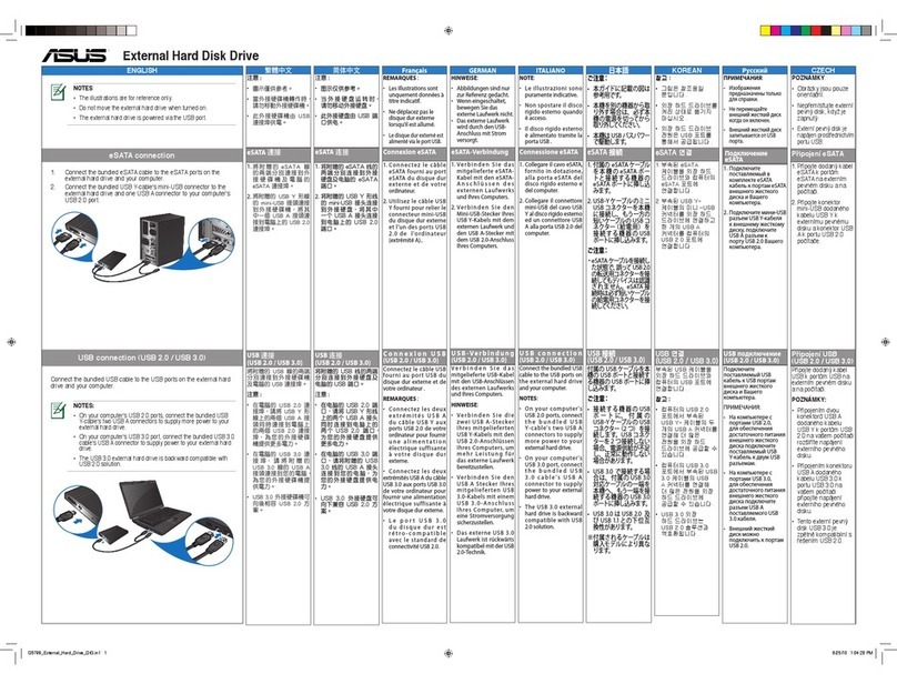 Asus Leather External HDD USB 3.0 User manual