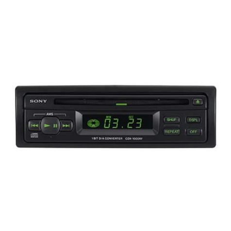 Sony CDX-1000RF Limited warranty