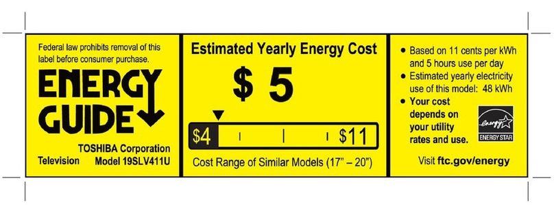 Toshiba 19SLV411U Energy guide