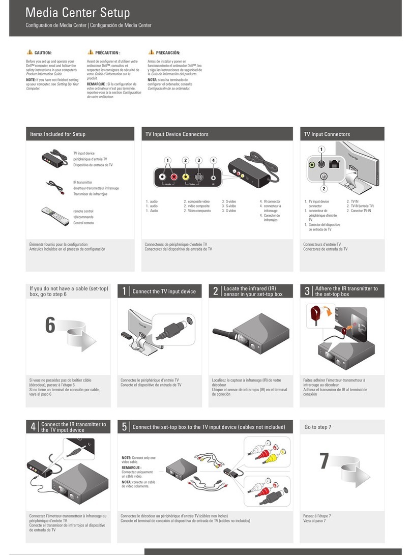 Dell studio XPS Setup manual