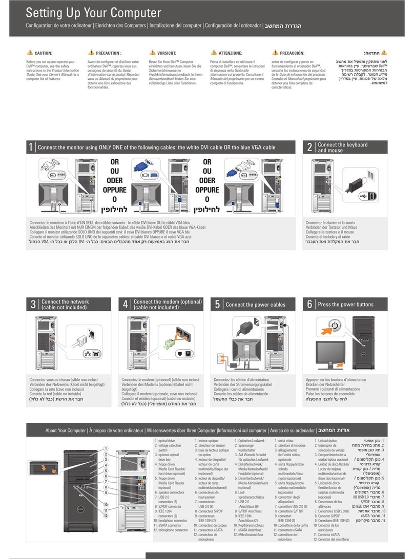 Dell XPS 420 Specification sheet