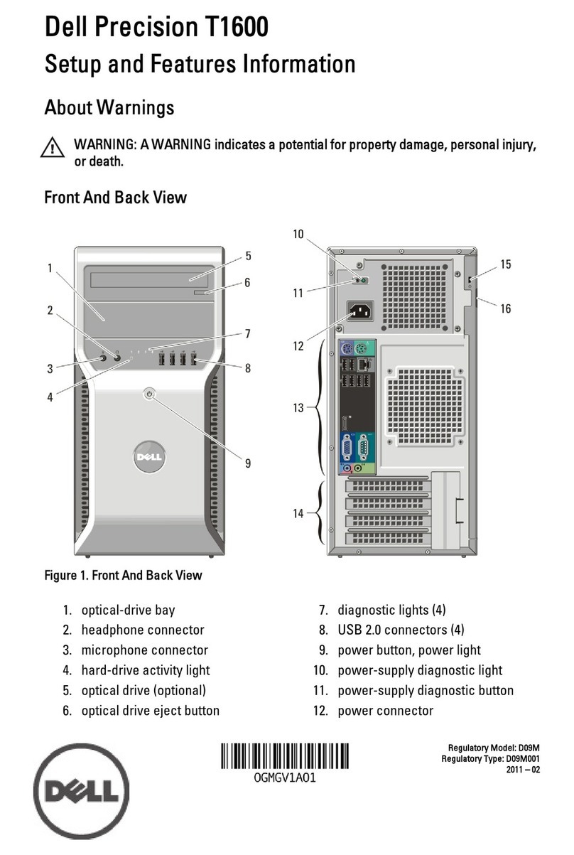 Dell Precision T1600 Setup & features