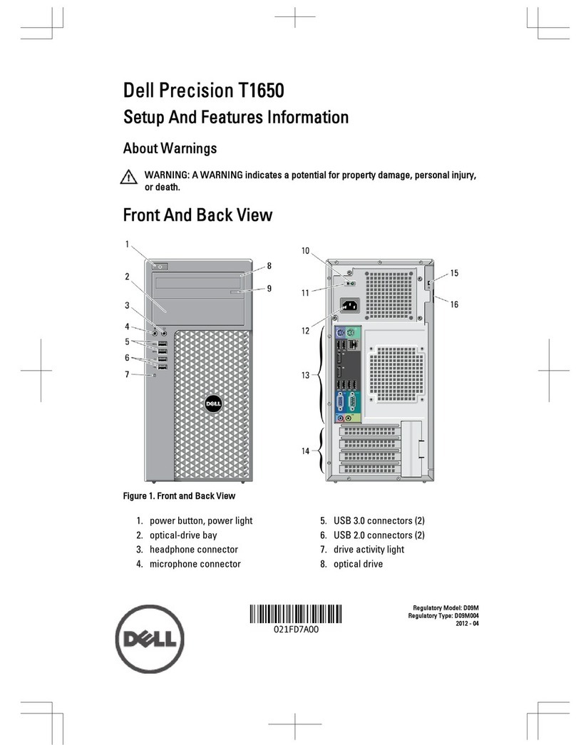 Dell PRECISION T1650 Setup & features