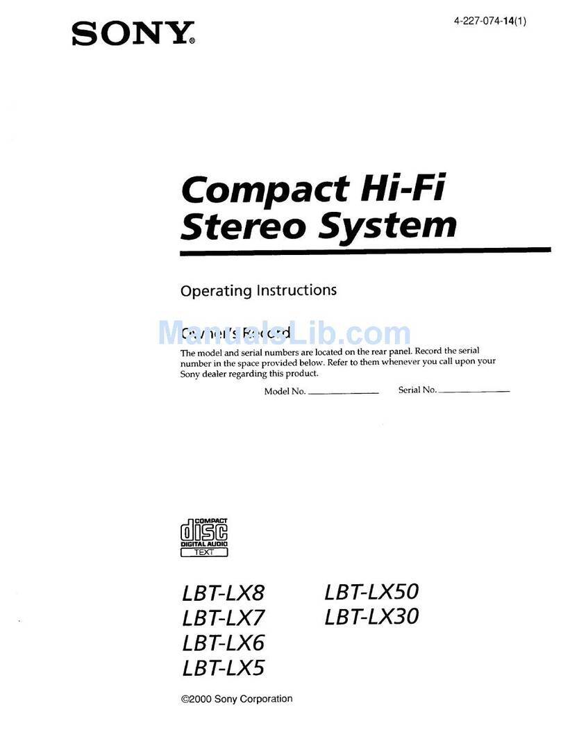Sony LBT-LX50 - Compact Hi-fi Stereo System User manual