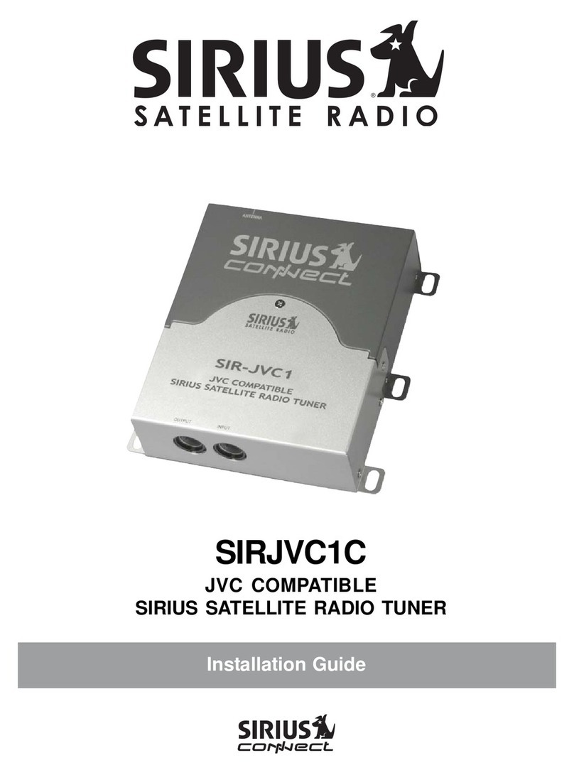 Sirius Connect SIR-1 - Sirius Satellite Radio Tuner installation guide