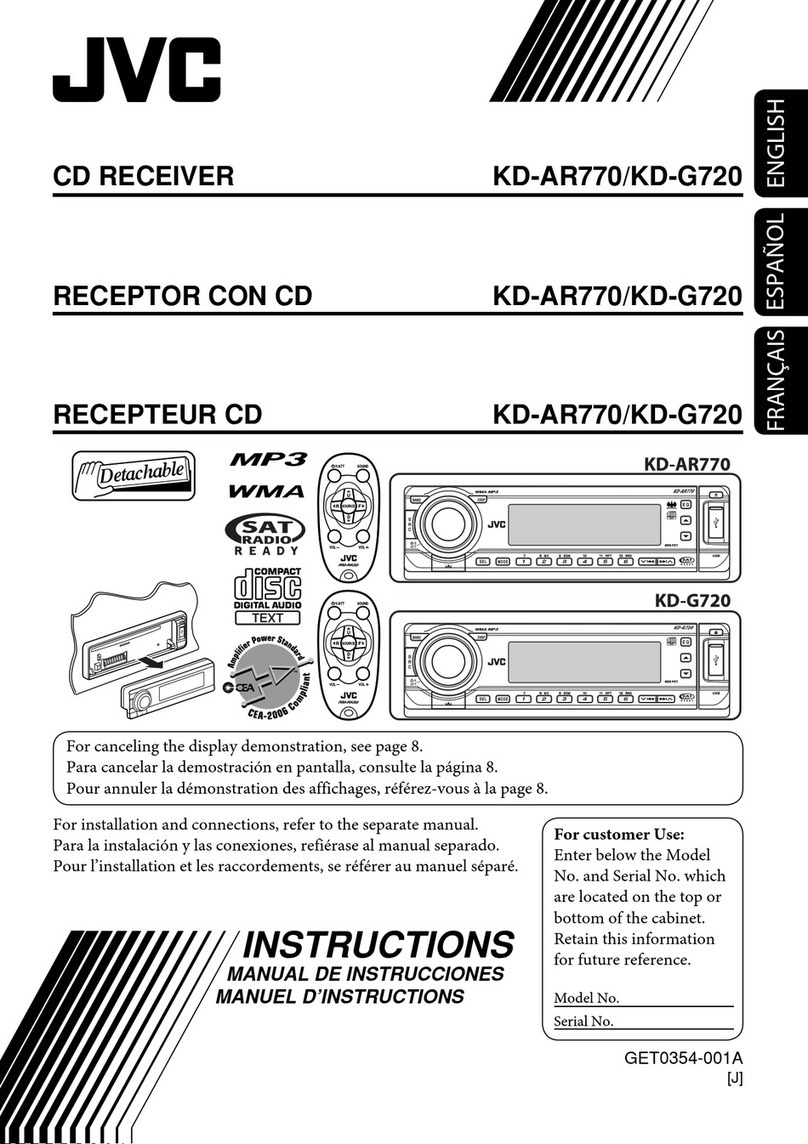 JVC KD-G720 - Radio / CD User manual