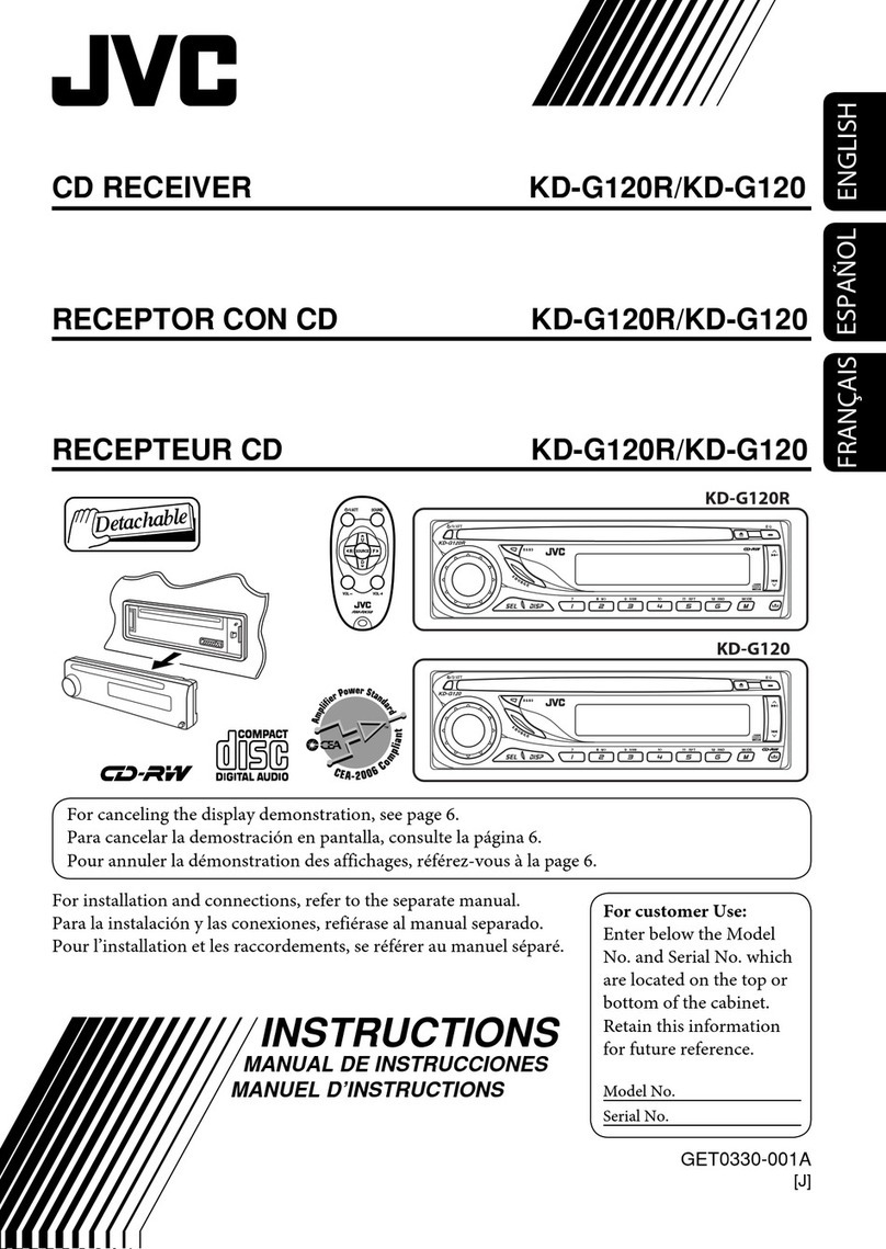 JVC G120R - Radio / CD Player User manual JVC G120R - Radio / CD Player User manual