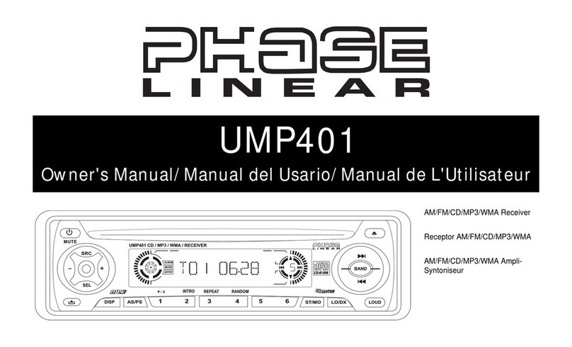 Phase Linear UMP401 - Phase Linear Radio User manual Phase Linear UMP401 - Phase Linear Radio User manual
