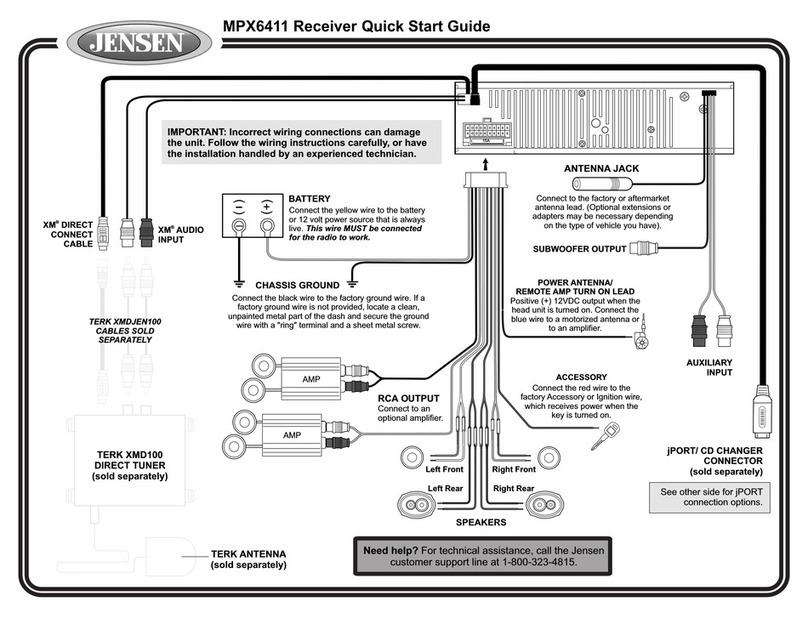 Jensen MPX6411 - Radio / CD User manual