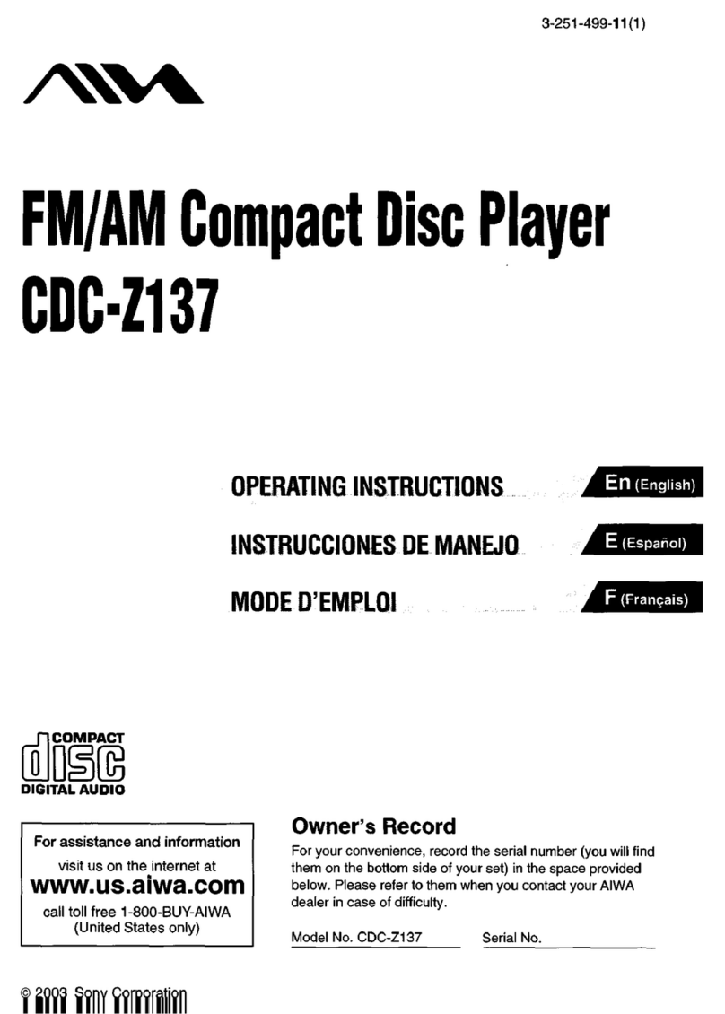 Aiwa CDC-Z137 User manual