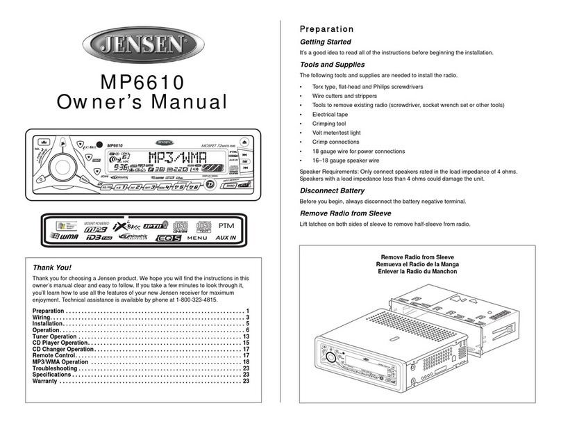 Audiovox MP6610 User manual