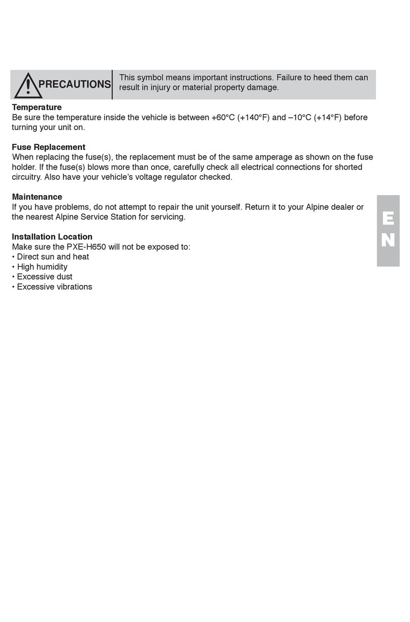 Alpine PXE-H650 - System Integration Audio... User manual