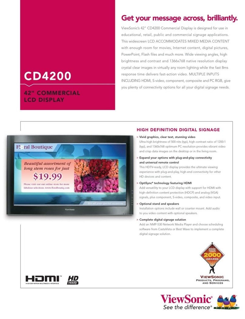 ViewSonic CD4200 - 42" LCD Flat Panel Display User manual