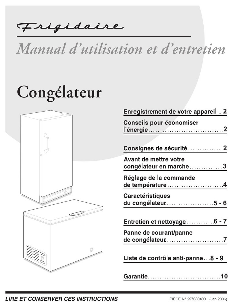 Frigidaire FFC0522DW - 5 cu. Ft. Chest Freezer Manuel d’utilisation et d’entretien
