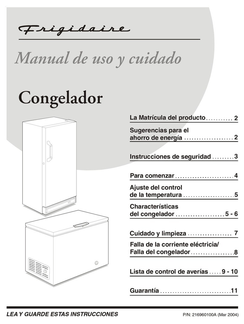 Frigidaire FFC0723DW - 7.2 cu. Ft. Chest Freezer User manual