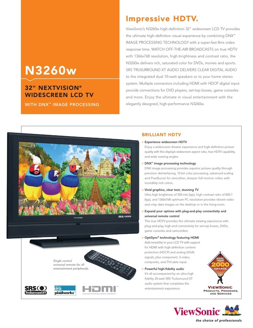 ViewSonic NextVision N3260w User manual
