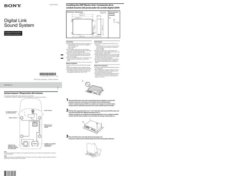 Sony XDP-MU110 Product guide