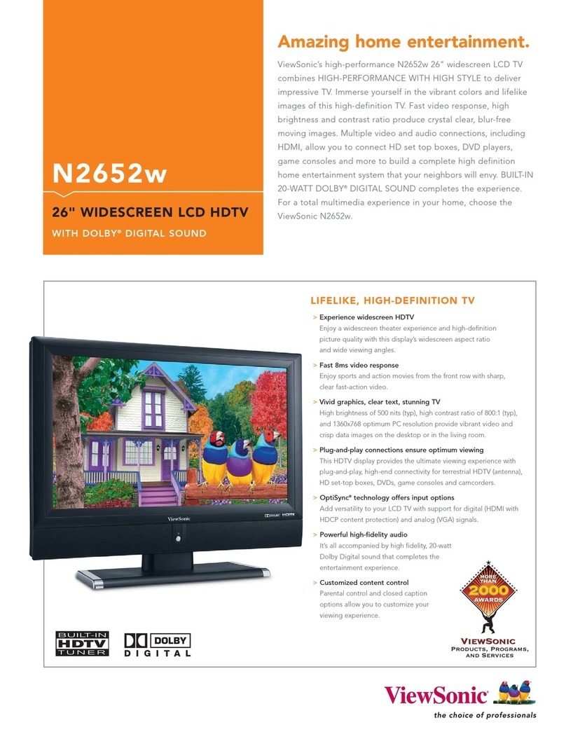 ViewSonic N2652W - 26" LCD TV User manual