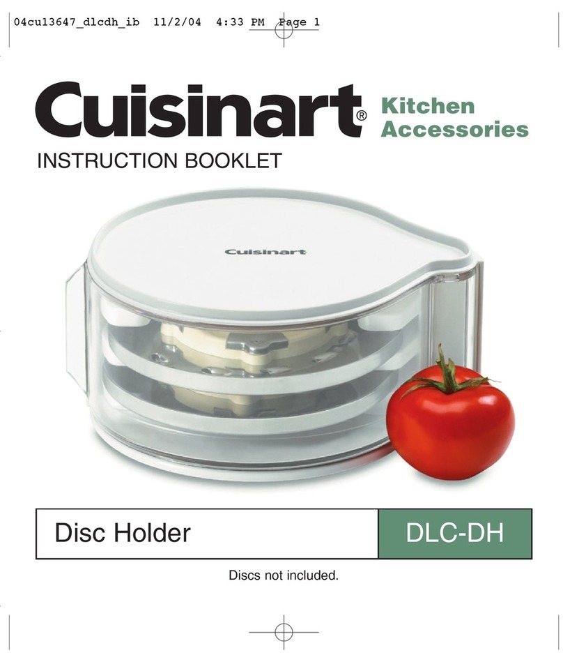 Cuisinart DLC-DH - Disc Holder Instruction booklet