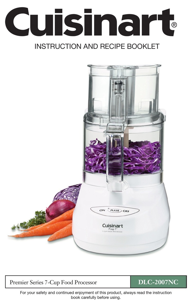 Cuisinart DLC-2007NC - Food Processor - 7 Cup Service manual