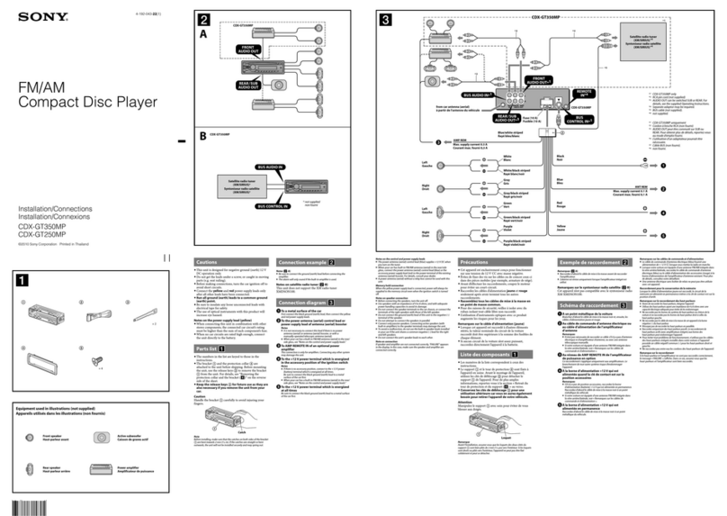 Sony CDX-GT250MP - Fm/am Compact Disc Player Product guide