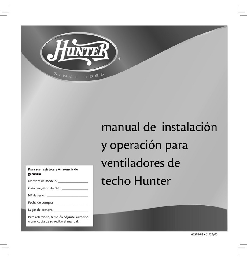 Hunter 20775 Instruction Manual