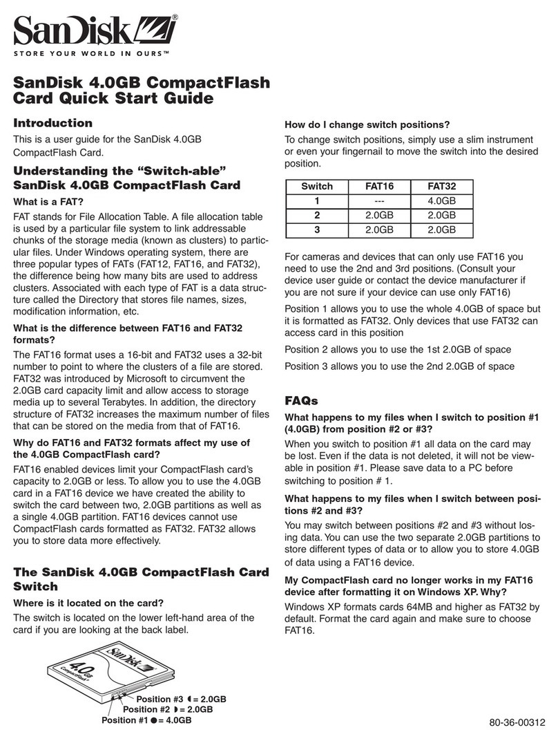 SanDisk 4gb Compact Flash Ultra II - 4gb Ultra II Compact Flash Memory... User manual