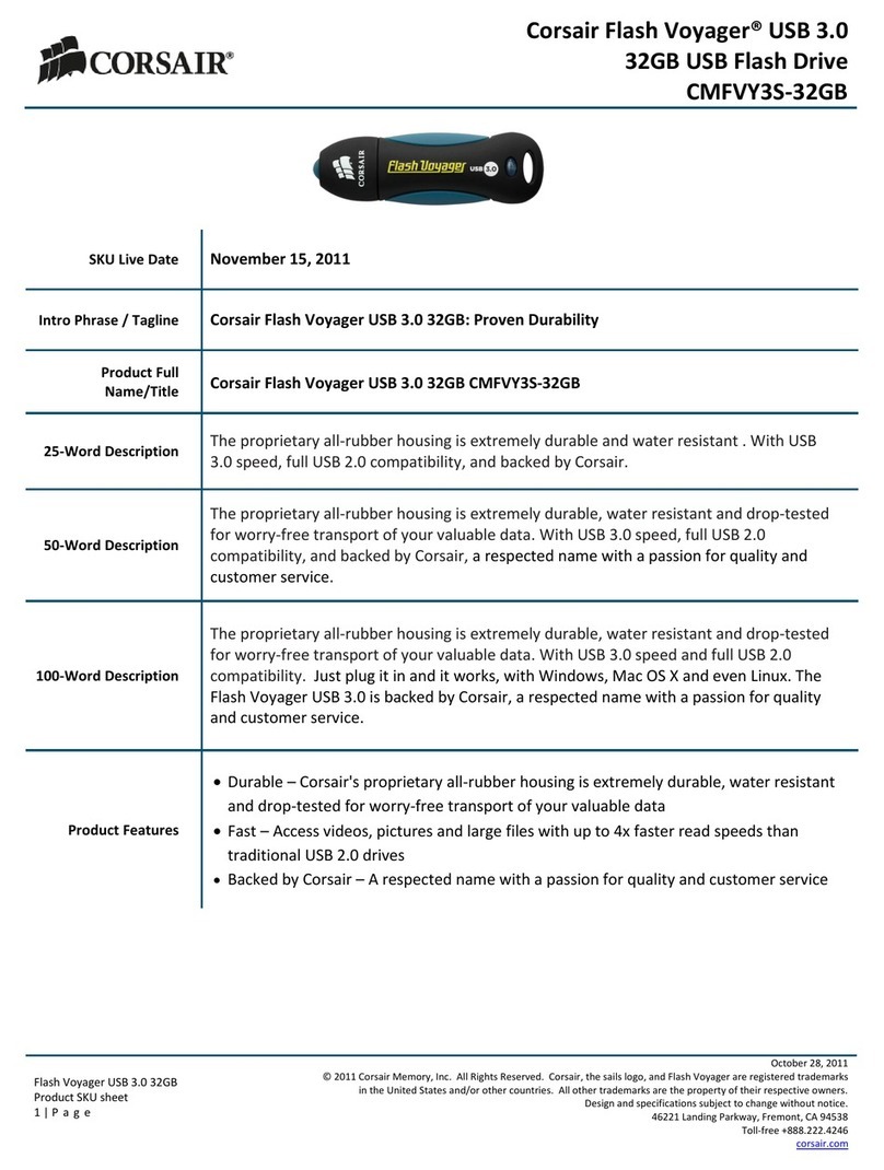 Corsair Flash Voyager CMFVY3S-32GB Specifications