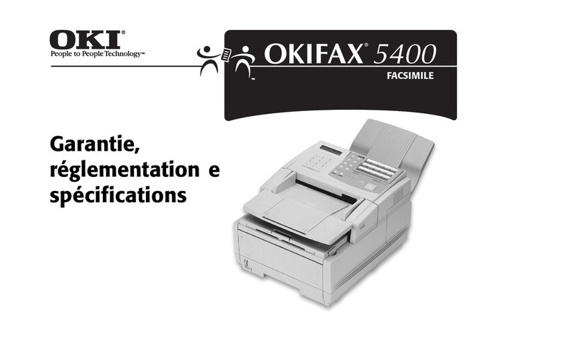 Oki OF5400 Garantie, réglementation et spécifications